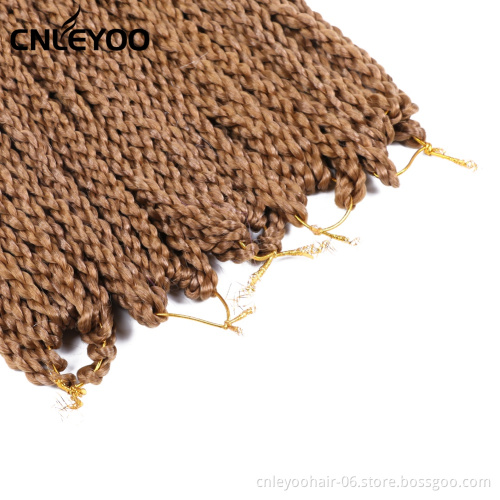 18 Inch 3D Cubic Twist Crochet Hair Mixed Grey 4S Pre-twisted Crochet Braiding Hair Extension For Women